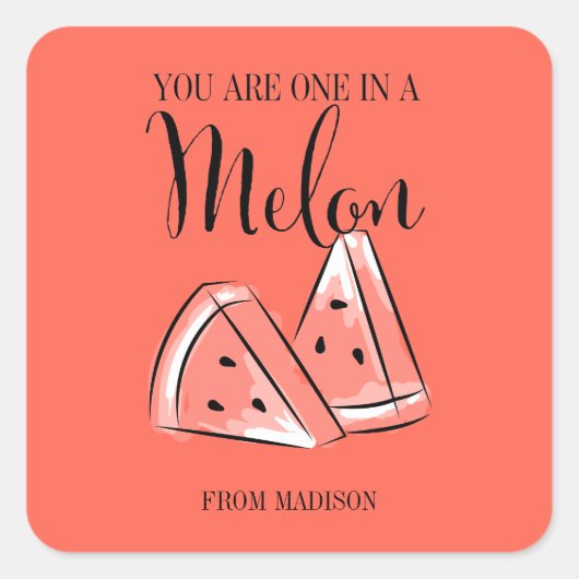 Sticker de la Saint Valentin Melon Fruit Funny (Devant)