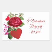 Sticker de la Saint Valentin Rose Rouge (Devant)