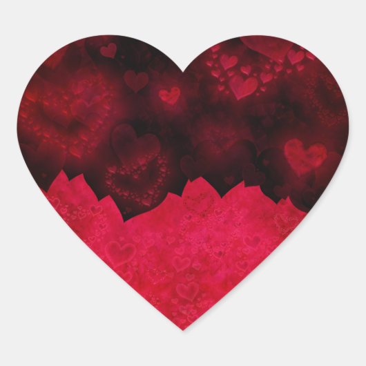 Sticker de la Saint Valentin rouge et noir (Devant)