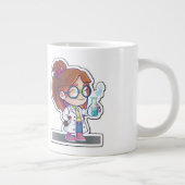 Sticker de la scientifique de fille Art Jumbo Mug (Droite)