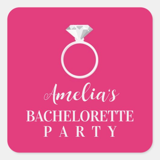 Sticker de la soirée de bachelorette rose Zebra (Devant)