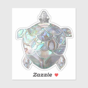 Sticker de la tortue marine Nacre et Silver