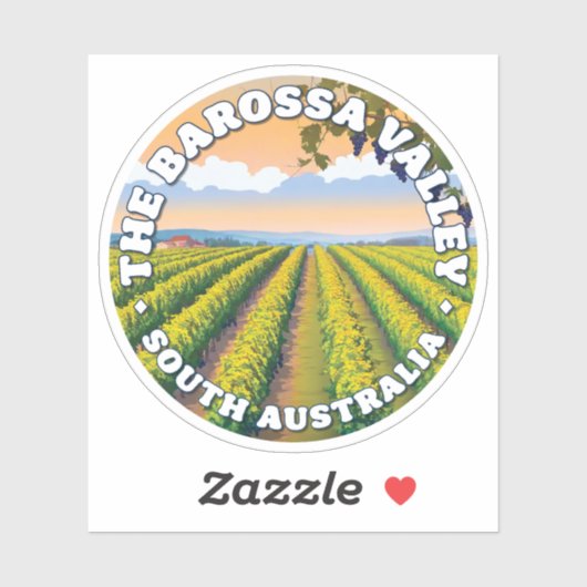 Sticker de la vallée de Barossa, Australie du Sud (Feuille)