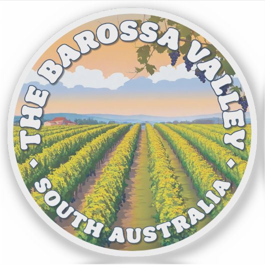Sticker de la vallée de Barossa, Australie du Sud (Devant)