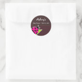 Sticker de Ladybug rose et Brown Étiquettes (Sac)
