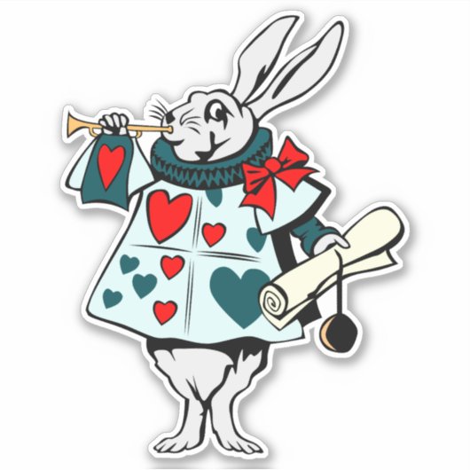 Sticker de lapin blanc 4 (Devant)