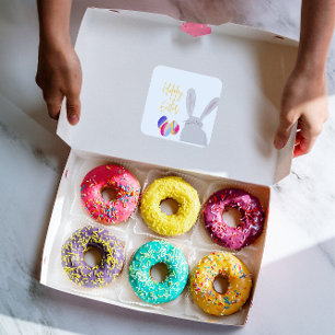 Sticker de lapin de Pâques coloré