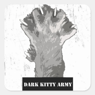 Sticker de l'armée de Kitty foncé blanc