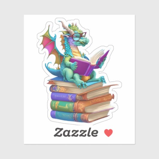 Sticker de lecture de dragon (Feuille)
