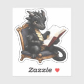 Sticker de lecture de dragon noir (Feuille)
