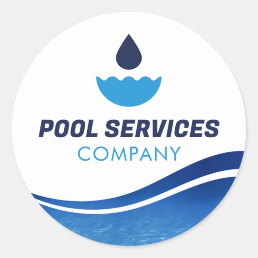 Sticker de l'entreprise des services de piscine (Devant)
