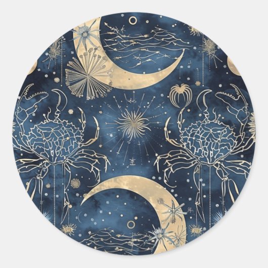 Sticker de l'enveloppe du signe zodiaque du cancer (Devant)