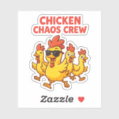 Sticker de l'équipage de Chaos de poulet (Feuille)
