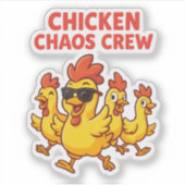 Sticker de l'équipage de Chaos de poulet (Devant)