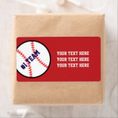 Sticker de l'équipe de baseball rouge étiquettes (En situation)