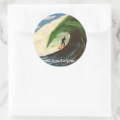 Sticker de ligne de fond Hawaii Surfeur (Sac)