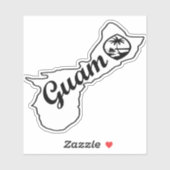 Sticker de l'île de Guam (Feuille)