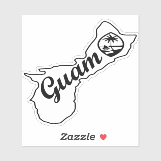 Sticker de l'île de Guam (Feuille)