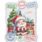 Sticker de livraison Joyeux père Noël (Devant)