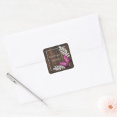 Sticker de livre de papillon rose rustique (Enveloppe)