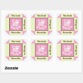 Sticker de livre de quilt Faux Chat Rose (Feuille)
