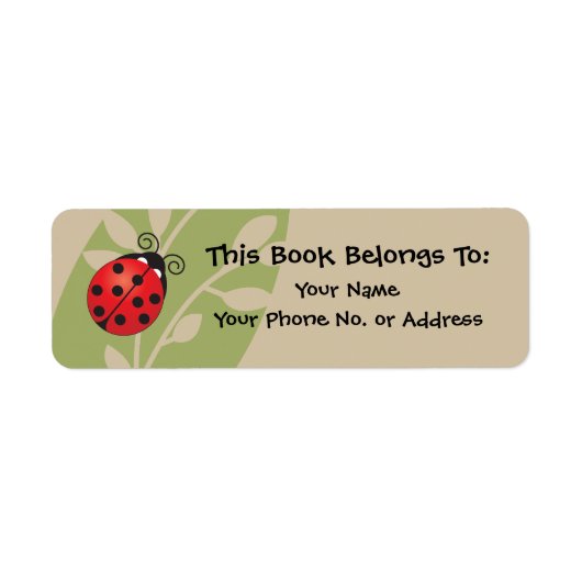 Sticker de livre Lucky Ladybug (Devant)