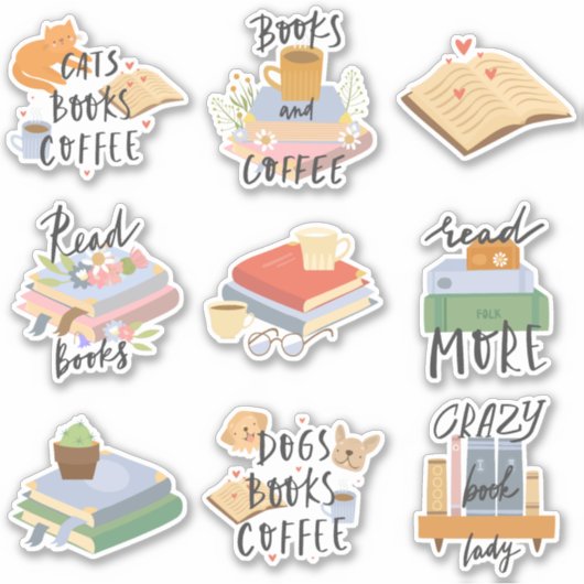 Sticker de livres de lecture (Devant)
