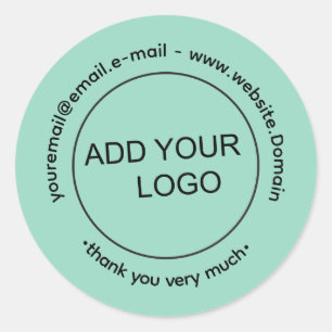 Sticker de logo personnalisé Turquoise souple