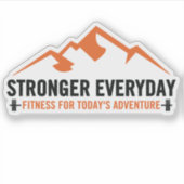 Sticker de logo pour bouteille d'eau plus fort tou (Devant)