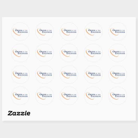 Sticker de logo rond (feuille de 20) (Feuille)