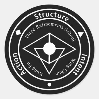 Sticker de logo trois raffinements (noir)