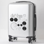 Sticker de logos Silver Debian Linux (Sur valise)