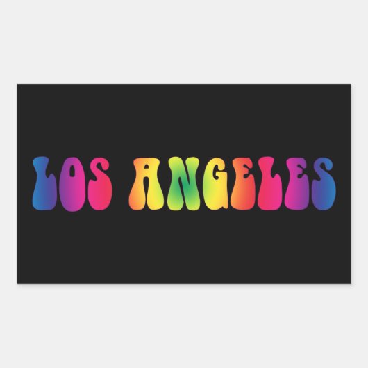 Sticker de Los Angeles Retro Tie Dye (Devant)