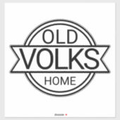 Sticker de maison Vieux VOLKS (Feuille)