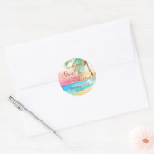 Sticker de mariage de plage tropicale aquarelle (Enveloppe)