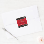 Sticker de mariage favori rouge, noir cerise fleur (Enveloppe)