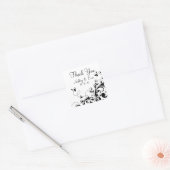 Sticker de mariage Fleur Blanc Noir Fleur Noir (Enveloppe)