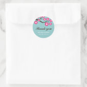 Sticker de mariage floral bleu et rose Favor (Sac)