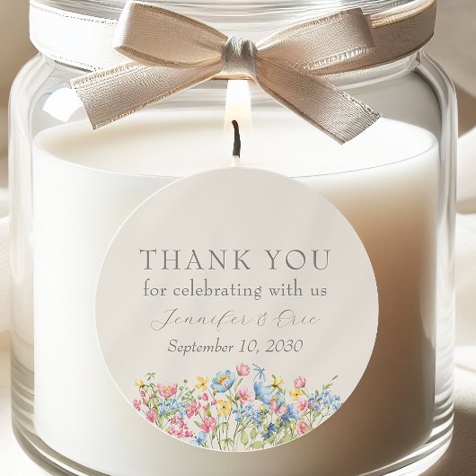 Sticker de mariage floral Boho Favor