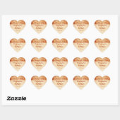 Sticker de mariage floral orange et ivoire Favor (Feuille)