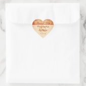 Sticker de mariage floral orange et ivoire Favor (Sac)