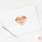 Sticker de mariage floral orange et ivoire Favor (Enveloppe)