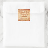 Sticker de mariage floral orange et ivoire Favor (Sac)