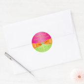 Sticker de mariage floral rose Orange Lime Faveur (Enveloppe)