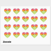 Sticker de mariage floral rose Orange Lime Faveur (Feuille)