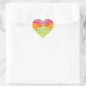 Sticker de mariage floral rose Orange Lime Faveur (Sac)