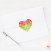 Sticker de mariage floral rose Orange Lime Faveur (Enveloppe)