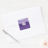 Sticker de mariage floral violet blanc Favor (Enveloppe)