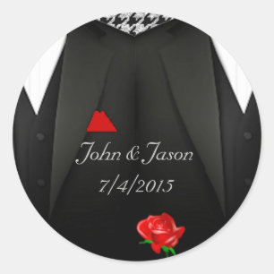 Sticker de mariage gay dans Tuxedo