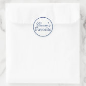 Sticker de mariage "Groom's Favorite" - Marine (Sac)